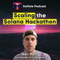 Solfate Podcast - Interviews with blockchain founders/builders on Solana artwork