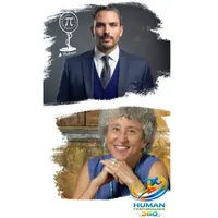 Professor P with Dr.Peykar artwork