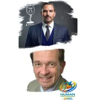 Professor P with Dr.Peykar artwork