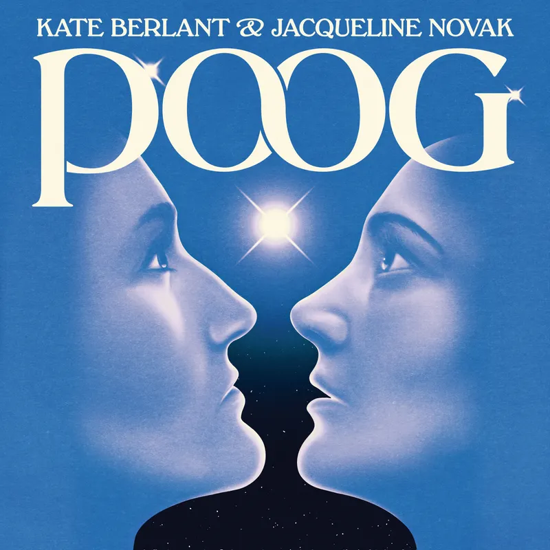 Poog with Kate Berlant and Jacqueline Novak artwork