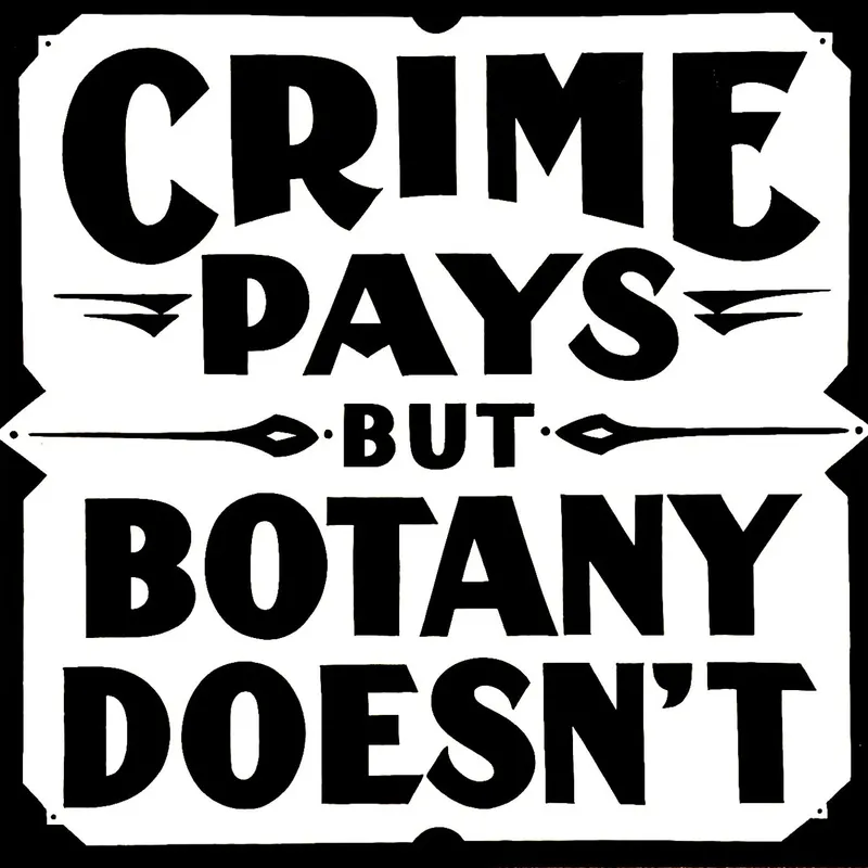 Crime Pays But Botany Doesn't artwork