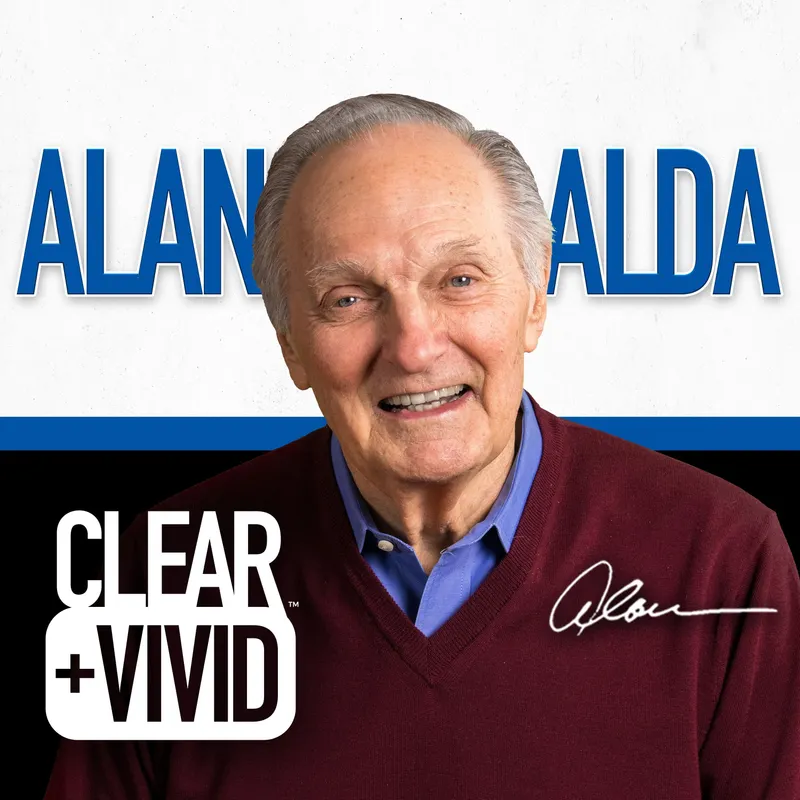 Clear+Vivid with Alan Alda artwork
