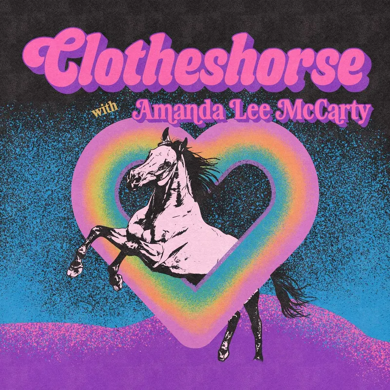 Clotheshorse with Amanda Lee McCarty artwork
