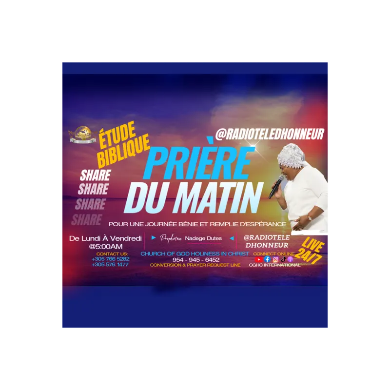 RADIO TELE D'HONNEUR | POUR UNE JOURNÉE BÉNIE ET REMPLIE D'ESPÉRANCE |PRIÈRE DU MATIN|DHONNEUR |CGHC artwork
